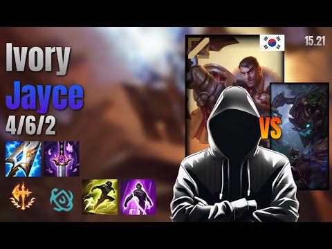 Ivory Mid Jayce vs Maokai lol KR solo rank Full Game 15.21 | Ivory 제이스 vs 마오카이