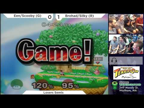 Mass Madness 28 SSBM - Een/Scooby (Green) vs. Brohad/Silky (Red) - Melee Doubles LSF
