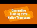 Quarantine Training — Hailey Thompson — 2021 — OB/Mid — 34 ACT/4.3 GPA