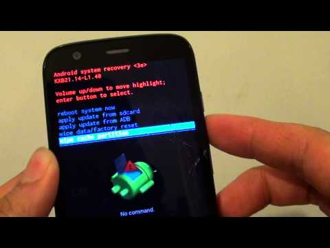Motorola MOTO G: How to Wipe Cache Partition