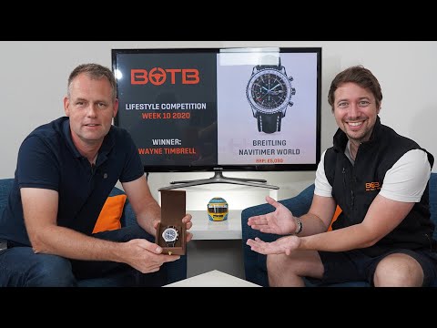 BOTB Winner Wayne Timbrell collects his Breitling Navitimer World!