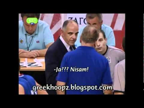 Dusan Ivkovic vs Greek Referee na grckom - titlovano na srpski