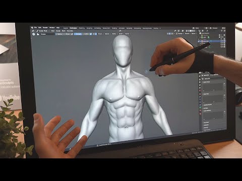 How to Sculpt the Torso in Blender - Simple Method by a Pro Sculptor