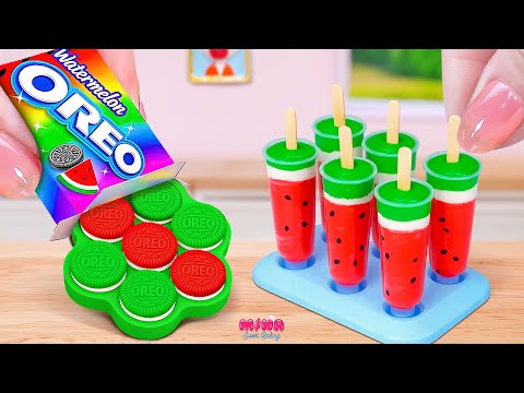 🍉Watermelon OREO Cake vs Summer Ice Cream🍉Best of Miniature Cake Showdown | Mina Sweet Baking
