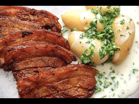 nuller lave med ( stegt flæsk med persillesovs )