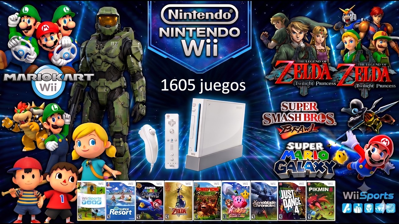 1605 Juegos de Nintendo Wii