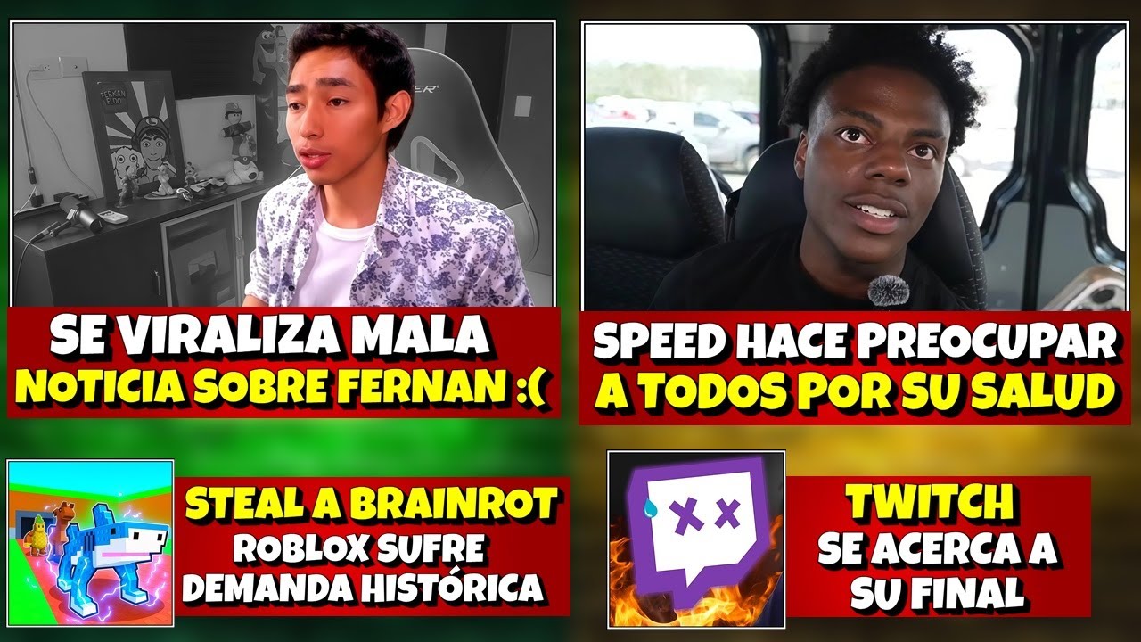 SE VIRALIZA MALA NOTICIA SOBRE FERNAN | SPEED HACE PREOCUPAR A TODOS | DEMANDA HISTÓRICA A ROBLOX