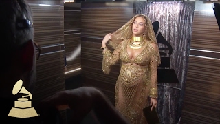 Beyoncé Backstage Before Win | Backstage | 59th GRAMMYs