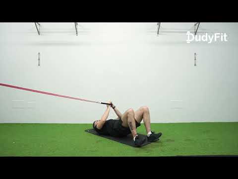 Pallof Press + Brücke, beidhändiger Griff