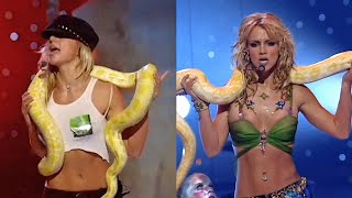 Britney Spears - &quot;I&#39;m A Slave 4 U&quot; VMAs 2001 Rehearsal VS Performance (Comparison)