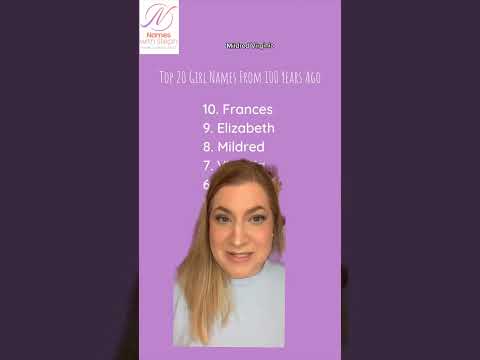 Top 20 Baby Girl Names from 1922