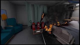 Virtual Reality Fire Extinguisher Training - hospital fire scenario oxygen cylinder