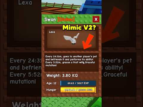 I got new Swan pet #growagarden #roblox