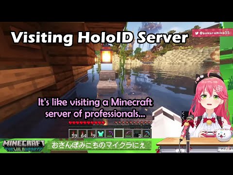 Miko's Reaction When Visiting HoloID Minecraft Server, Especially Moona's Automatic Item Storage
