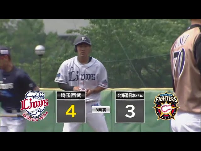 【ファーム】試合の主導権は渡さない!! ライオンズ・戸川の逆転タイムリー!! 2018/5/29 L-F(ファーム)