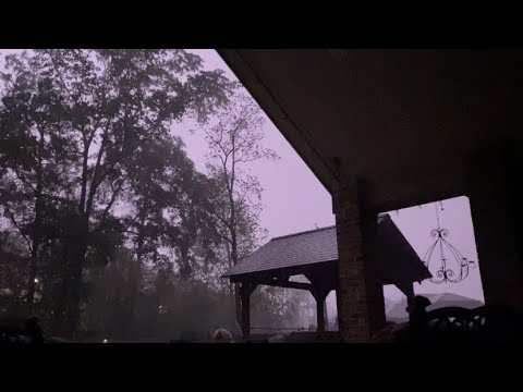 Powerful squall line with intense non stop lightning