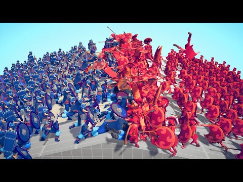 100x ACIENT ARMY ⚔️ vs 🪓 100x VIKING ARMY / Totally Accurate Battle Simulator ( TABS )