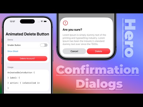 Hero Confirmation Dialogs Using SwiftUI | iOS 17+