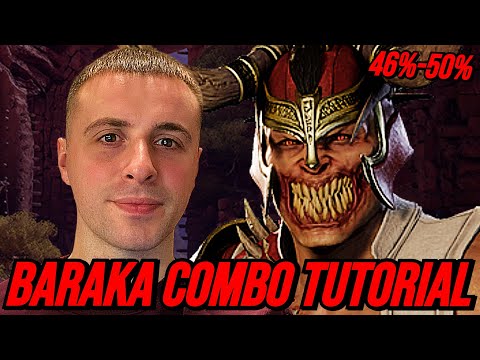 BARAKA COMBO TUTORIAL WITH JAX AND CYRAX KAMEOS! (46%-50%): MORTAL KOMBAT 1!