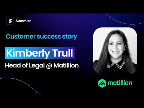 Matillion - Customer Success Story (Kimberly Trull - Head of Legal)