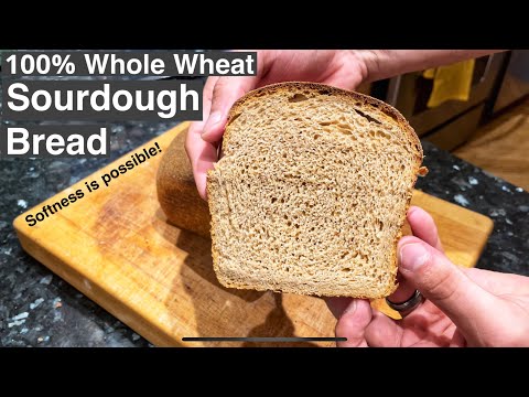 Use these 3 ingredients for SOFT whole wheat sourdough sandwich bread