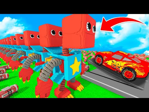 CARS Jump Over BOXY BOO POPPY PLAYTIME (Teardown Mods)