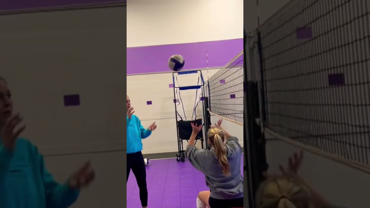HAVE YOU TRIED this SETTER Drill?! Let us know in the comments 💜🏐 #volleyballdrills #setter