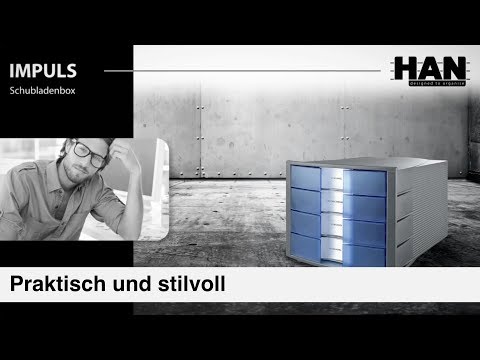 Artikelvideo 1 für HAN Schubladenbox Impuls schwarz 1012-13D, DIN A4 mit 4 Schubladen, 1 St., Artikelnummer 310591