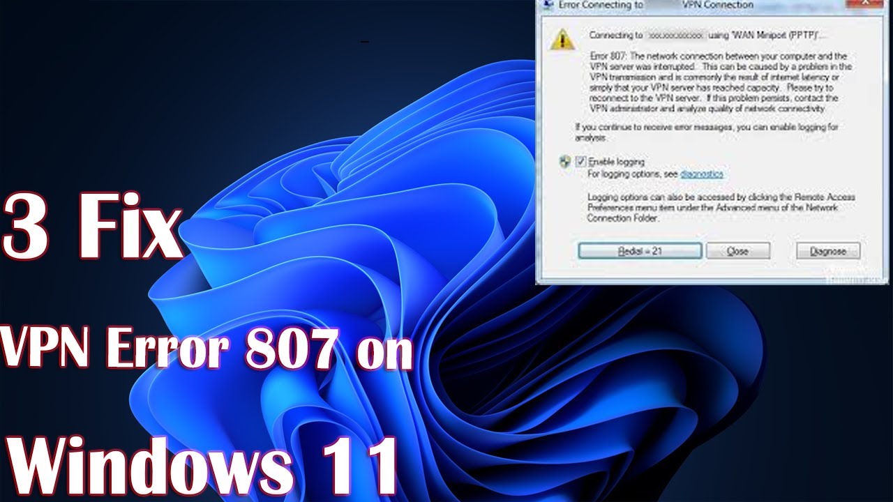 VPN error 807