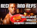 GRILLED CHEESE OMELETTE BREAKFAST SANDWICH+CAMERON HANES INSPIRED WORK OUT| RECIPES AND REPS | EP. 1