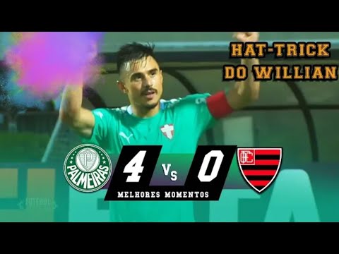 Show e Hat-trick do Willian - Palmeiras 4 X 0 Oeste - Melhores Momentos