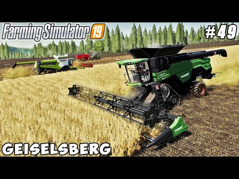 Buying a new sprayer and combine harvester | Geiselsberg Farm | Farming simulator 19 | Timelapse #49
