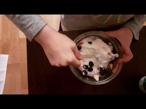 Fruit yogurt recipes made by 2nd grade students from CNER Cluj-Napoca
