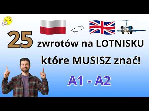 Angielski na lotnisku A1/A2 ✈️ Gotowe zdania, które naprawdę się przydadzą! Słuchaj🧏 i powtarzaj 🗣️!