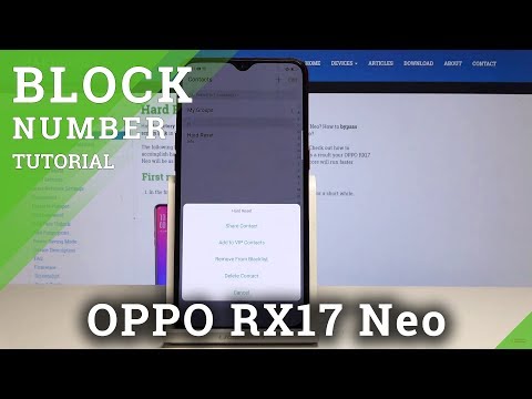 Oppo RX17 Neo Block Number / Create Blacklist