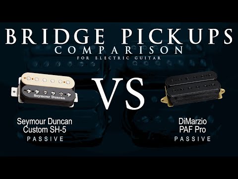 Seymour Duncan CUSTOM SH-5 vs DiMarzio PAF PRO - Bridge Guitar Pickup Comparison Tone Demo