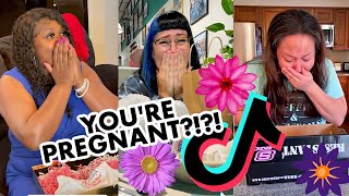 BEST TIK TOK TELLING MY MOM I'M PREGNANT Tiktok! Best REACTIONS! Pregnancy Announcement TikTok