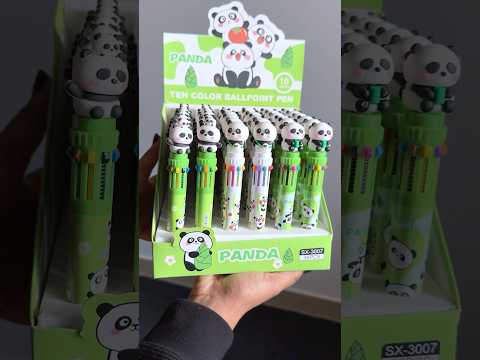 Panda 10 in 1 Pen 🐼🌷✨ Nostalgic Pens Now in Panda Theme 😍🌷✨ #hellopanda #panda  #stationery