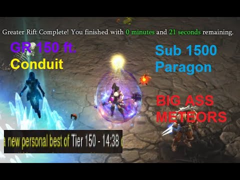 Diablo 3 Season 28 -- Casual Noob Completing GR150 SOLO -- Tal Rasha Meteor Wizard P1480