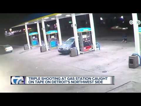Triple shooting caught on camera in northwest Detroit