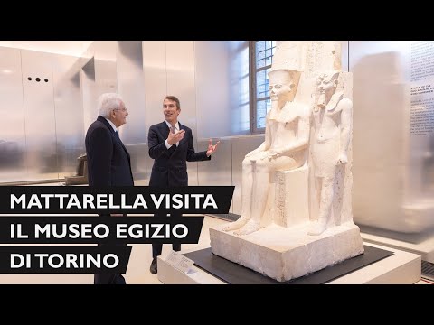 President Mattarella visits the Egyptian Museum in Turin