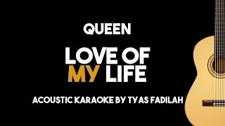Queen - Love Of My Life (Acoustic Guitar Karaoke Backing Track with Lyrics)