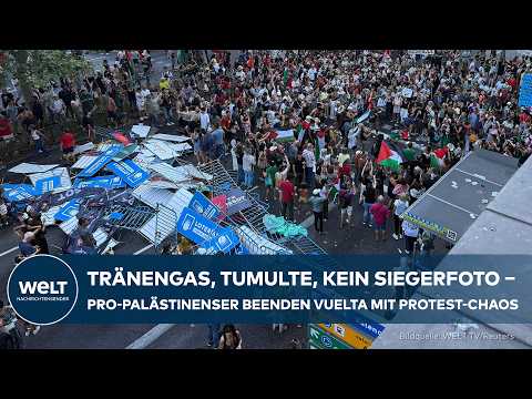 Video Thumbnail: HISTORISCHER EKLAT: Pro-palästinensische Proteste erzwingen Abbruch der Vuelta – Vingegaard Sieger