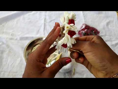 Easy flower string method. || Round shape flower string method.