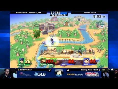 Collision XIII - Will + Mr. E vs Blazing Pasta + Luck - Loser's Finals - Smash 4 Wii U