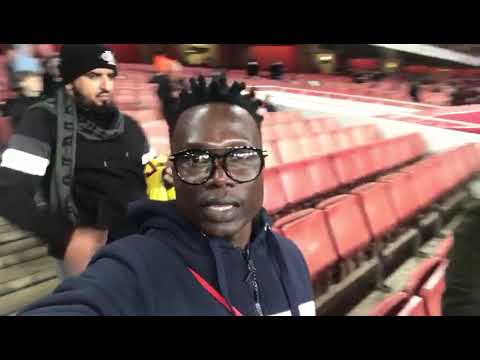 Bobi Wine's producer Sir Dan Magic visit at Emirates Stadium for Arsenal vs Newcastle match