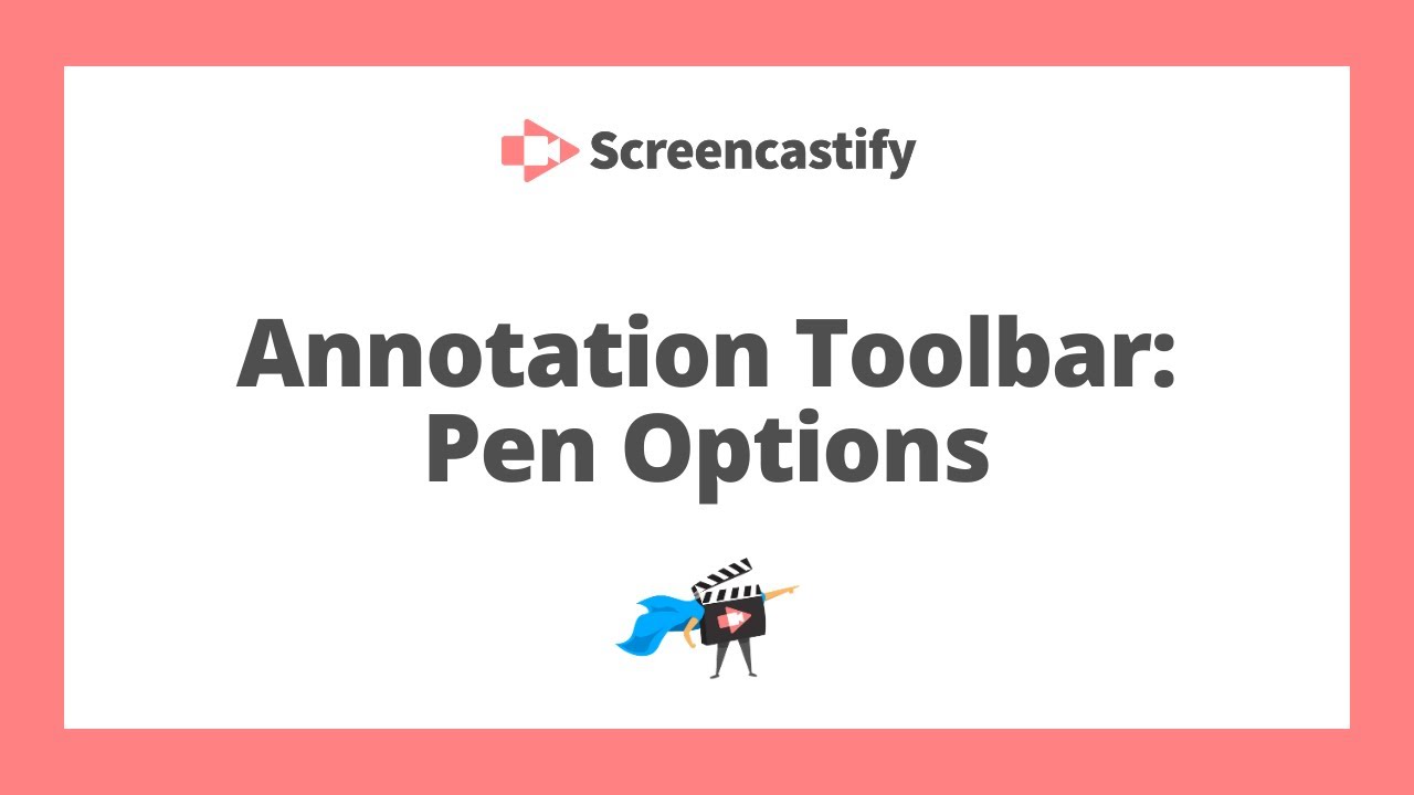 Annotation Toolbar: Pen Options