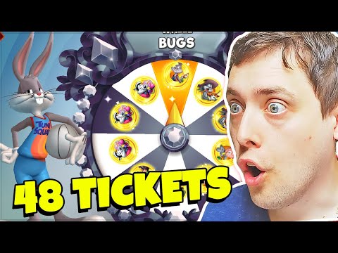 SPENDING 48 GOLDEN TICKET TO GET DUNKER BUGS JACKPOT! Looney Tunes World of Mayhem