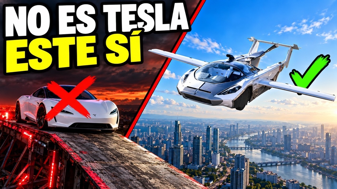 El carro volador de Tesla NO vuela… pero ESTE SÍ 😳
