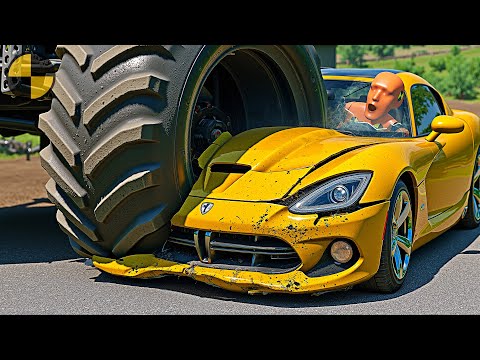 MONSTER TRUCK Mayhem on the Roads in BeamNG.Drive #7